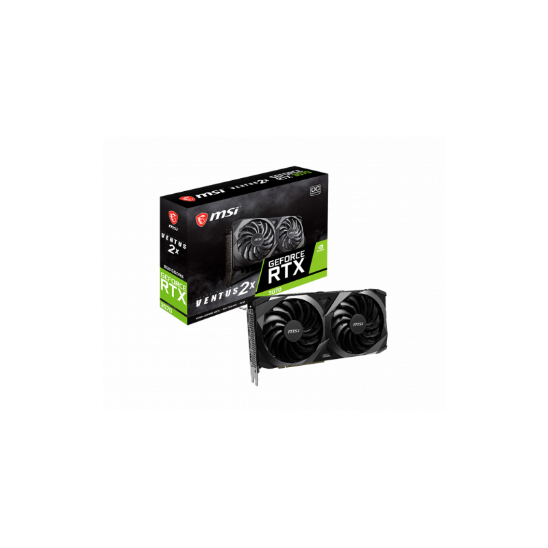 MSI RTX 3070 VENTUS 2X 8G OC LHR tarjeta gráfica NVIDIA GeForce RTX 3070 8 GB GDDR6 (NO VALIDO PARA MINERIA)