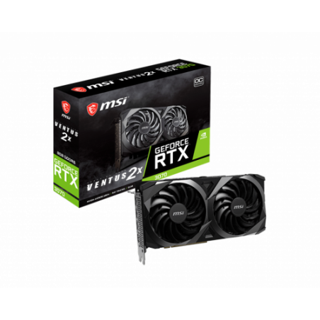 MSI RTX 3070 VENTUS 2X 8G OC LHR tarjeta gráfica NVIDIA GeForce RTX 3070 8 GB GDDR6 (NO VALIDO PARA MINERIA)