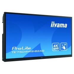 iiyama TE7504MIS-B2AG pantalla de señalización Panel plano interactivo 190,5 cm (75") IPS 4K Ultra HD Negro Pantalla táctil Procesador incorporado Android