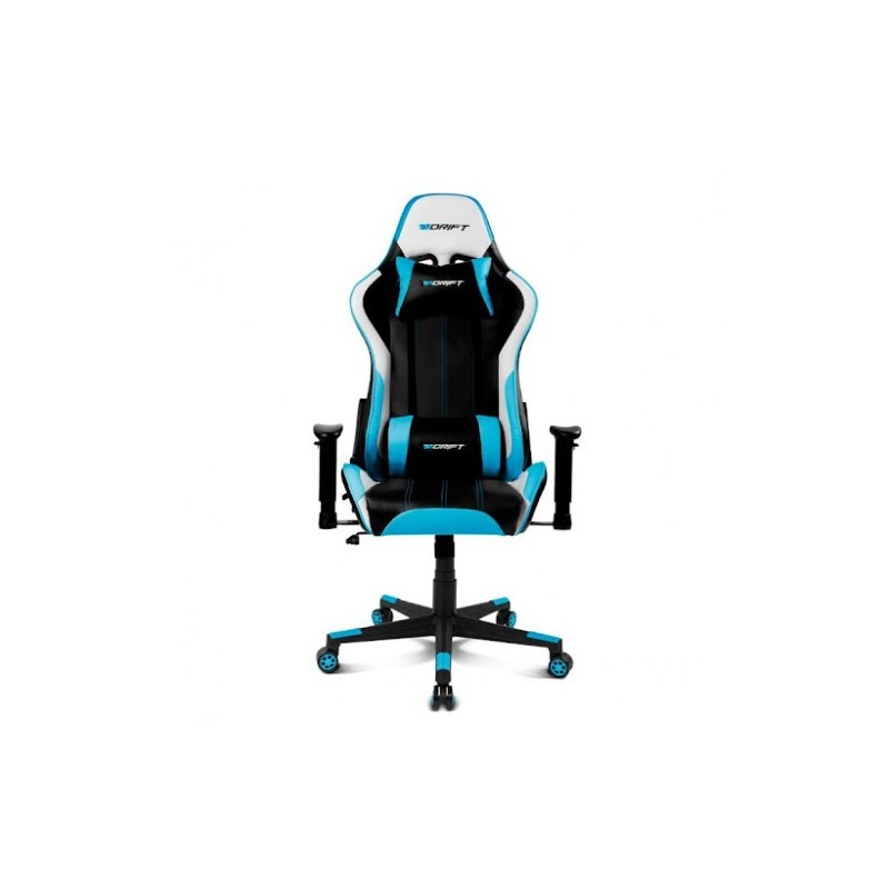 DRIFT DR175 Silla para videojuegos universal Asiento acolchado Negro, Azul, Blanco