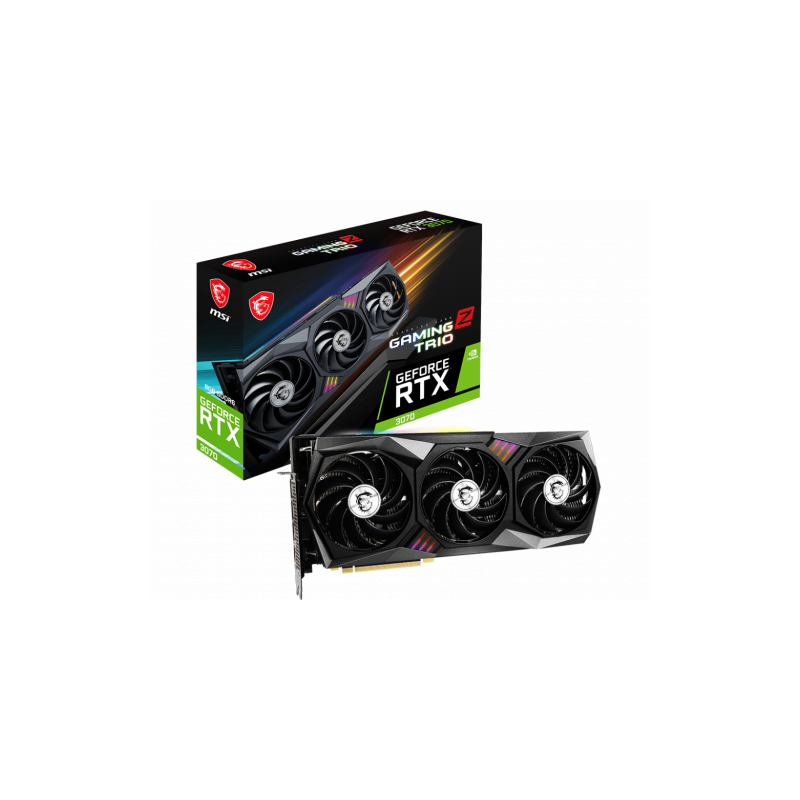 MSI RTX 3070 GAMING Z TRIO 8G LHR tarjeta gráfica NVIDIA GeForce RTX 3070 8 GB GDDR6 (NO VALIDO PARA MINERIA)