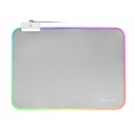 Mars Gaming MMPRGBLS Alfombrilla para Ratón RGB Blanco/Plata