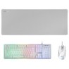 Mars Gaming MCPXWPT Combo Teclado+Ratón+Alfombrilla Blanco PT