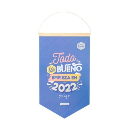 CALENDARIO 2022 PARED "TODO LO BUENO EMPIEZA EN 2022" MR.WONDERFUL WOA11295ES