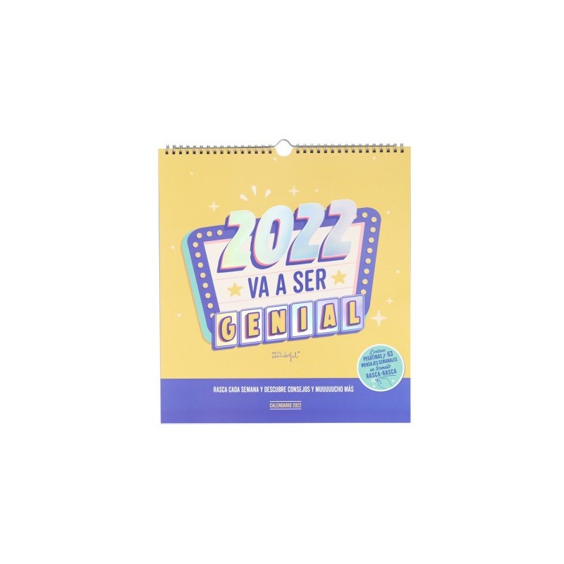 CALENDARIO 2022 PARED "RASCA-RASCA - 2022 VA A SER GENIAL" MR.WONDERFUL WOA11275ES