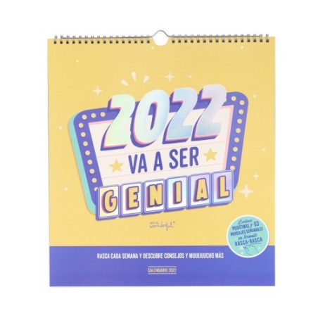 CALENDARIO 2022 PARED "RASCA-RASCA - 2022 VA A SER GENIAL" MR.WONDERFUL WOA11275ES