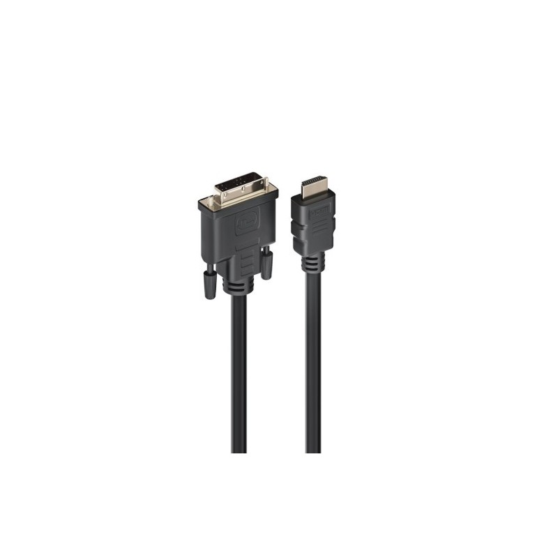 Ewent EC1351 adaptador de cable de vídeo 3 m HDMI tipo A (Estándar) DVI-D Negro