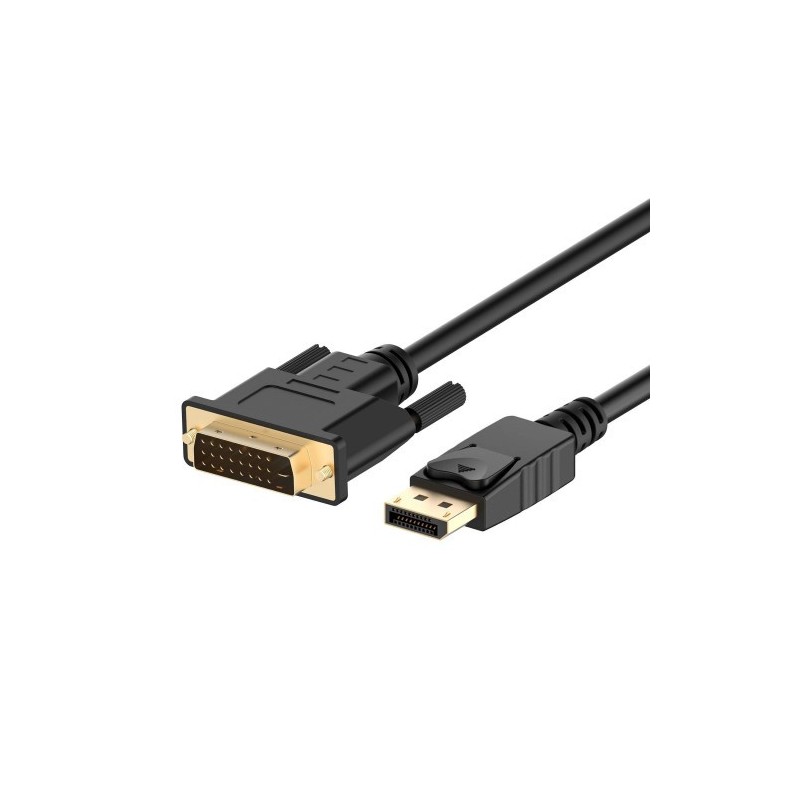 Ewent EC1443 adaptador de cable de vídeo 5 m DisplayPort DVI-D Negro
