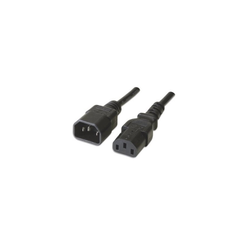 Ewent EW-190200-020-N-P cable de transmisión Negro 1,8 m C14 acoplador C13 acoplador