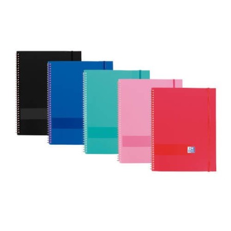 CARPETA DE FUNDAS ESPIRAL CON GOMA POLIPROPILENO 30 FUNDAS -COLORES SURTIDOS OXFORD 400119016