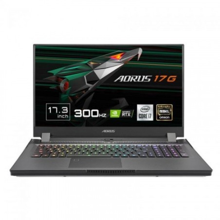 GIGABYTE PORTATIL AORUS 17G KD-72ES325SD,i7-11800H,16GB,SSD 512GB,17.3" 300Hz FHD,RTX 3060P/6GB,NO ODD,SIN OS
