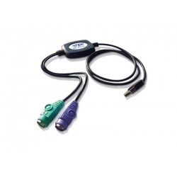 Aten UC10KM-AT cambiador de género para cable 2xPS/2 USB A Negro