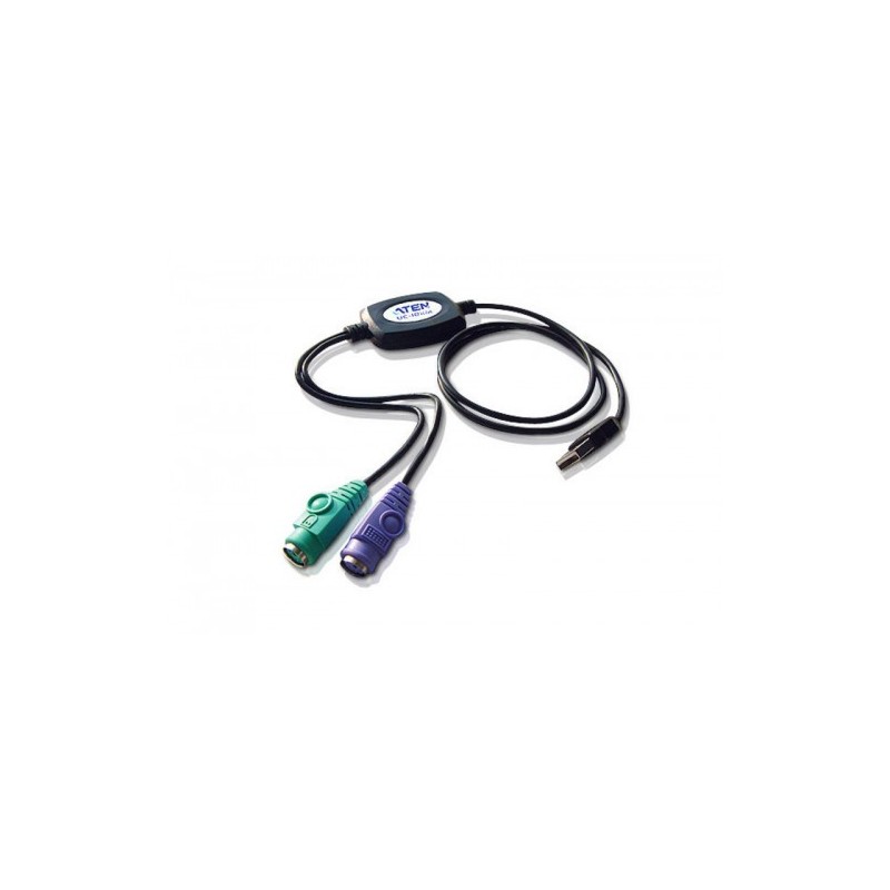 Aten UC10KM-AT cambiador de género para cable 2xPS/2 USB A Negro