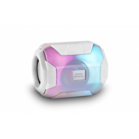 Mars Gaming MSBAXW, Altavoz Bluetooth 5.0 Compacto Blanco