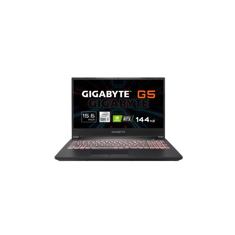 Gigabyte G series G5 KC Portátil 39,6 cm (15.6") Full HD Intel® Core™ i5 16 GB DDR4-SDRAM 512 GB SSD NVIDIA GeForce RTX 3060 Wi-Fi 6 (802.11ax) FreeDOS Negro