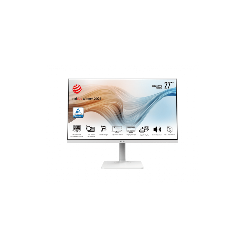 MSI MONITOR MODERN MD271QPW. 27" (69 CM) IPS. 2560x1440 (WQHD). 16:9. 75HZ. BLANCO