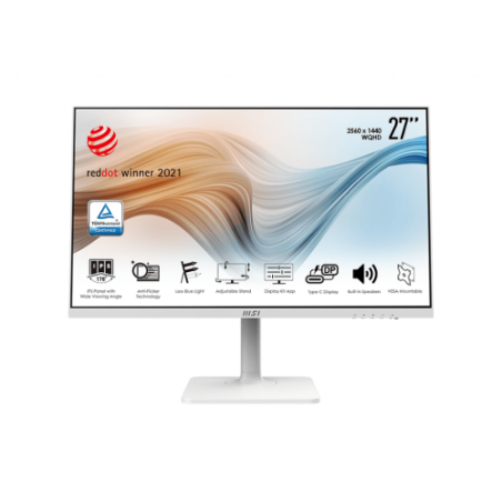 MSI MONITOR MODERN MD271QPW. 27" (69 CM) IPS. 2560x1440 (WQHD). 16:9. 75HZ. BLANCO