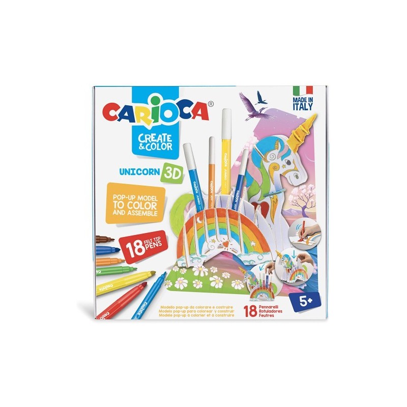 SET CREATE & COLOR UNICORN 3D CARIOCA 42986