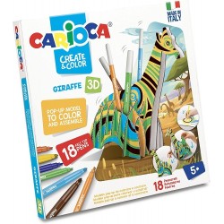 SET  CREATE & COLOR GIRAFFE 3D CARIOCA 42901
