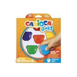 Carioca Teddy Crayons BABY - 6 Pz