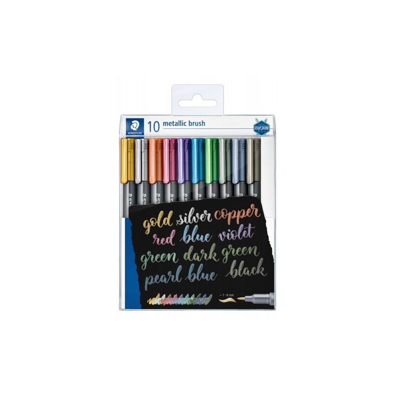 METALLIC BRUSH, ESTUCHE 10 COLORES STAEDTLER 8321 TB10