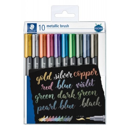 METALLIC BRUSH, ESTUCHE 10 COLORES STAEDTLER 8321 TB10