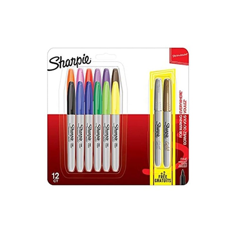 Sharpie 2061126 marcador permanente Metálico, Multicolor 14 pieza(s)