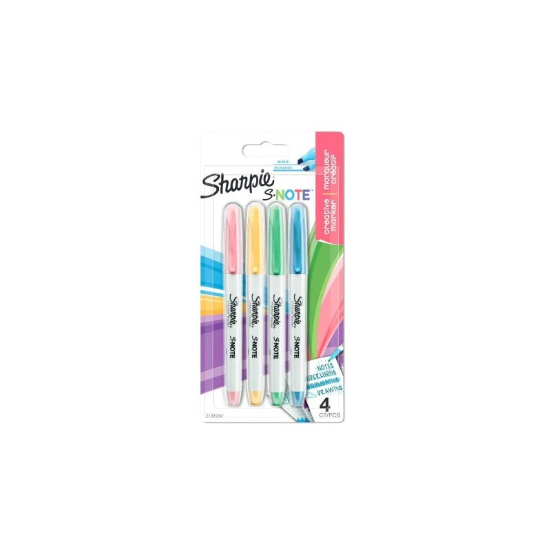 Sharpie 2138234 marcador permanente Multicolor 4 pieza(s)