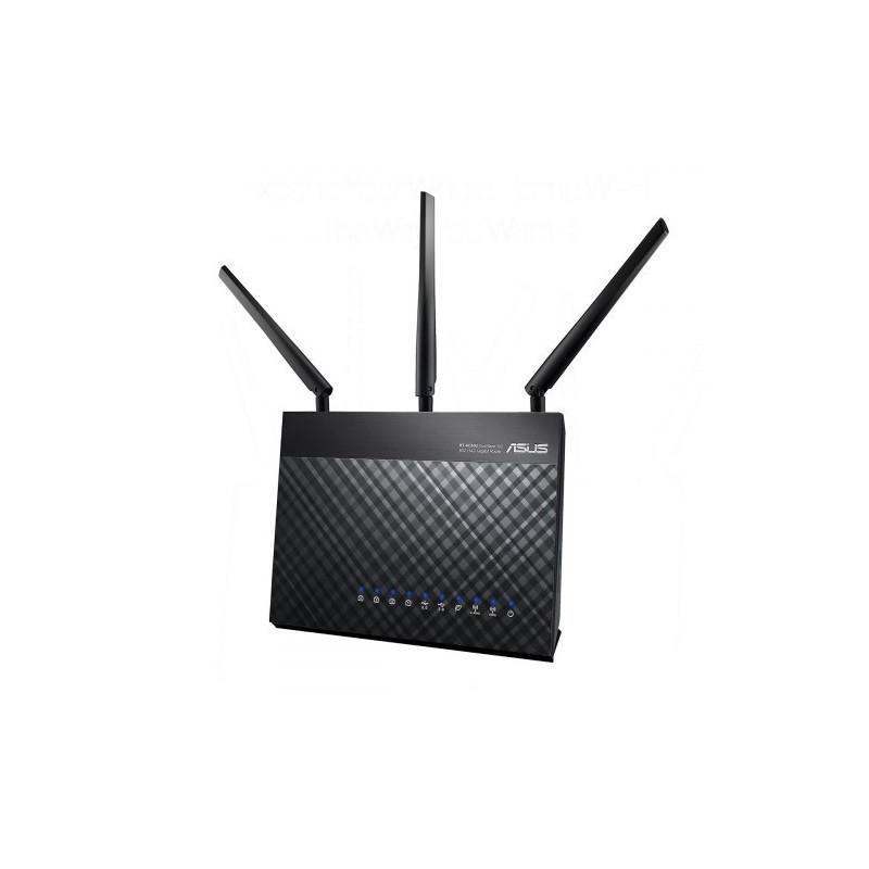 ASUS DSL-AC68U router inalámbrico Doble banda (2,4 GHz / 5 GHz) Gigabit Ethernet 3G Negro