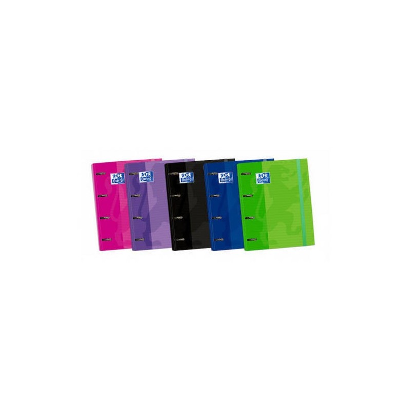 CARPETA CON GOMA EUROPEANBINDER TAPA EXTRADURA A4+ 100 HOJAS 5X5 SCHOOL SURTIDOS CLASICO CON RECAMBIO-ES OXFORD 400106676