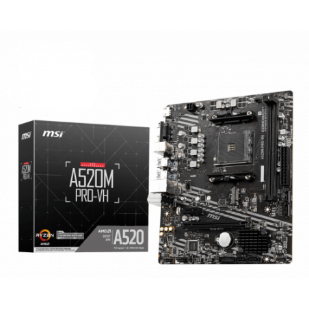 MSI A520M PRO-VH AMD A520 Zócalo AM4 micro ATX