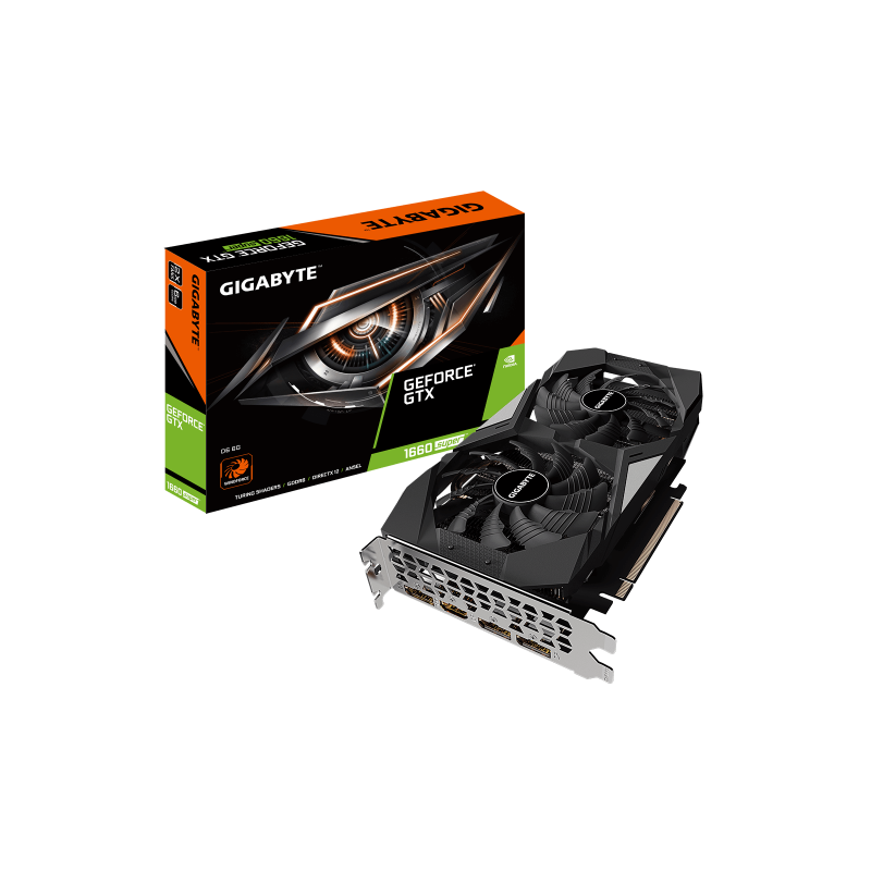 Gigabyte GV-N166SD6-6GD tarjeta gráfica NVIDIA GeForce GTX 1660 SUPER 6 GB GDDR6