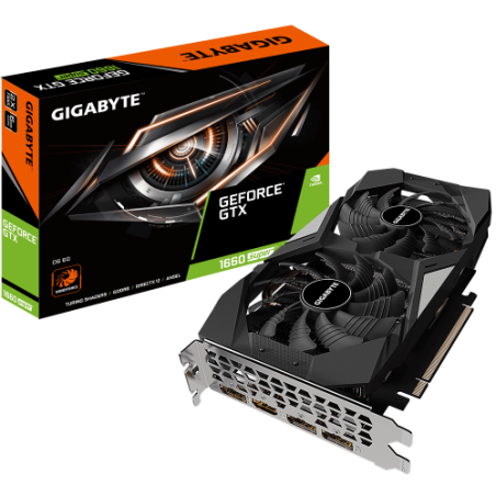 Gigabyte GV-N166SD6-6GD tarjeta gráfica NVIDIA GeForce GTX 1660 SUPER 6 GB GDDR6