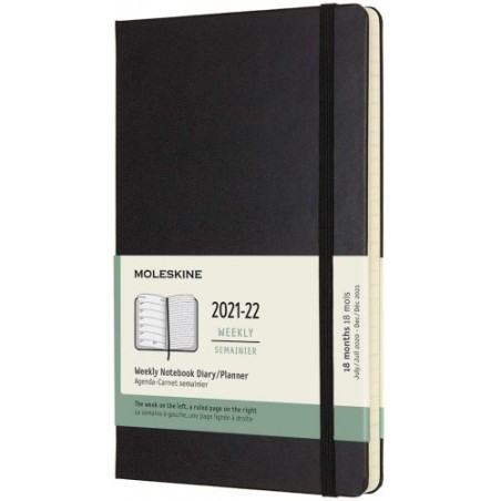 AGENDA 18 MESES SEMANAL 2021-2022 L NEGRA TAPA DURA MOLESKINE DHB18WN3Y22