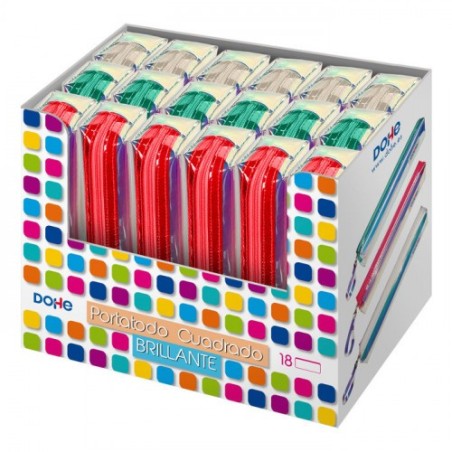 EXPOSITOR DE PORTATODOS CUADRADOS BRILLANTES (18 UDS) DOHE 51086