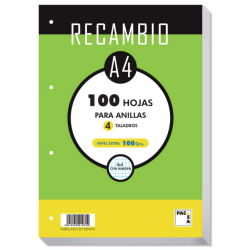 Pacsa Recambio A4 100 Hojas