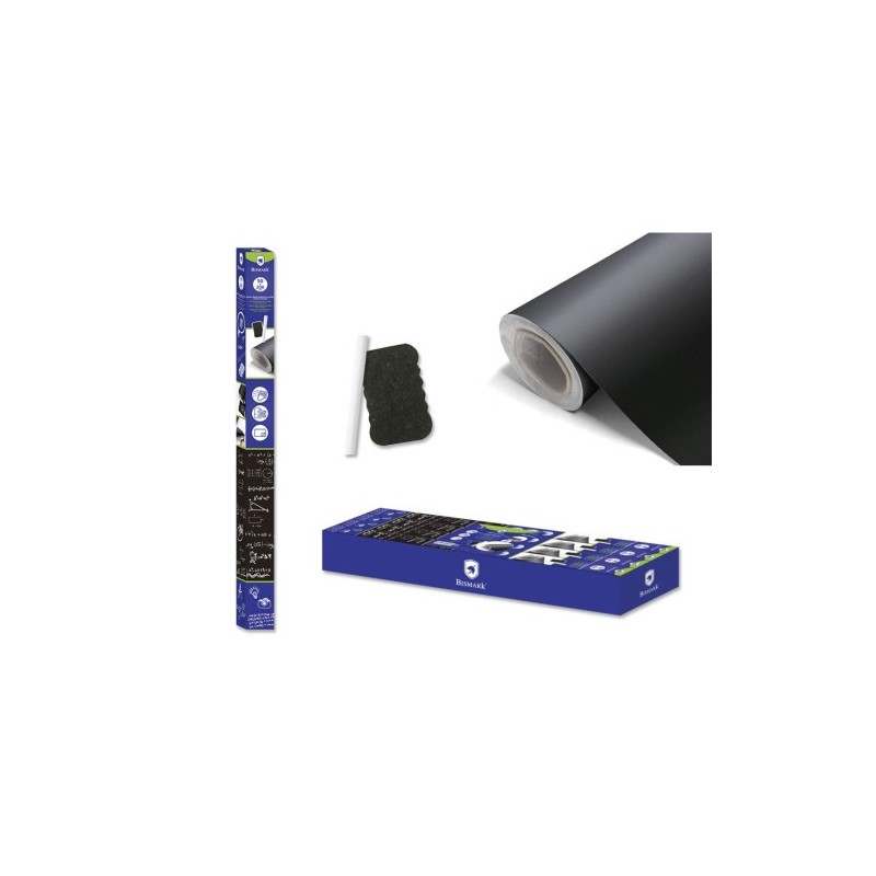 Bismark Pizarra Negra Adhesiva C/ Tiza & Borrador