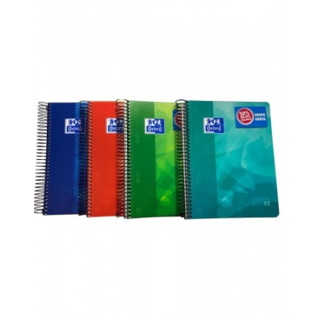 CUADERNO EUROPEANBOOK 4 TAPA PLASTICO A5+ 120 HOJAS 5X5 COLORES SURTIDOS 50% HOJAS GRATIS OXFORD 400027274