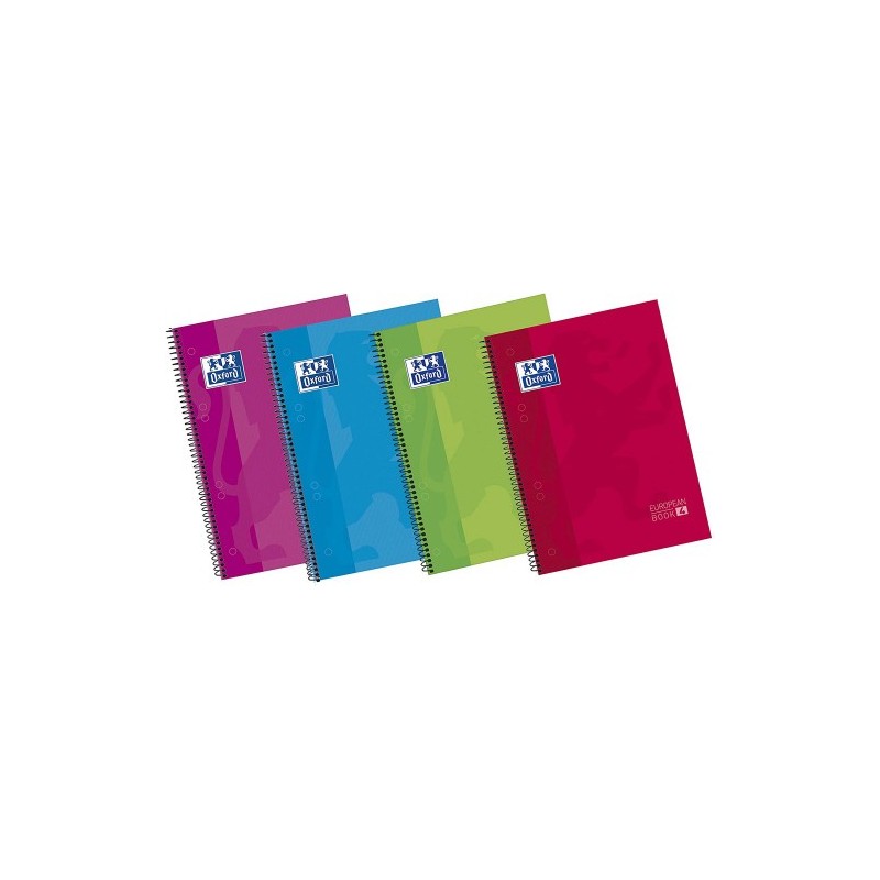 CUADERNO EUROPEANBOOK 4 TAPA EXTRADURA A5+ 120 HOJAS 5X5 COLORES SURTIDOS 50% HOJAS GRATIS OXFORD 100430568