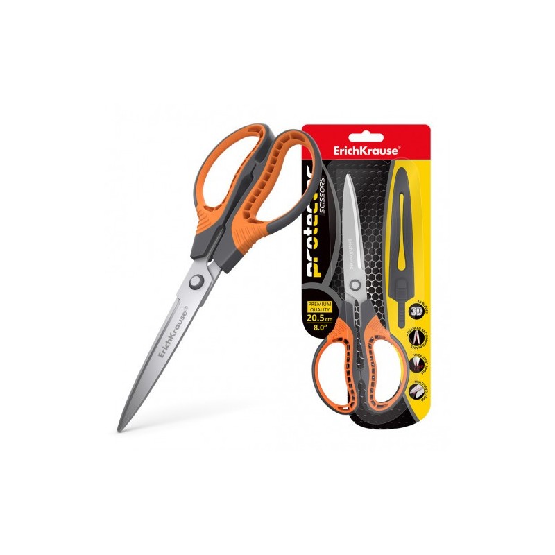 ErichKrause Protector Universal Corte recto Gris, Naranja, Acero inoxidable