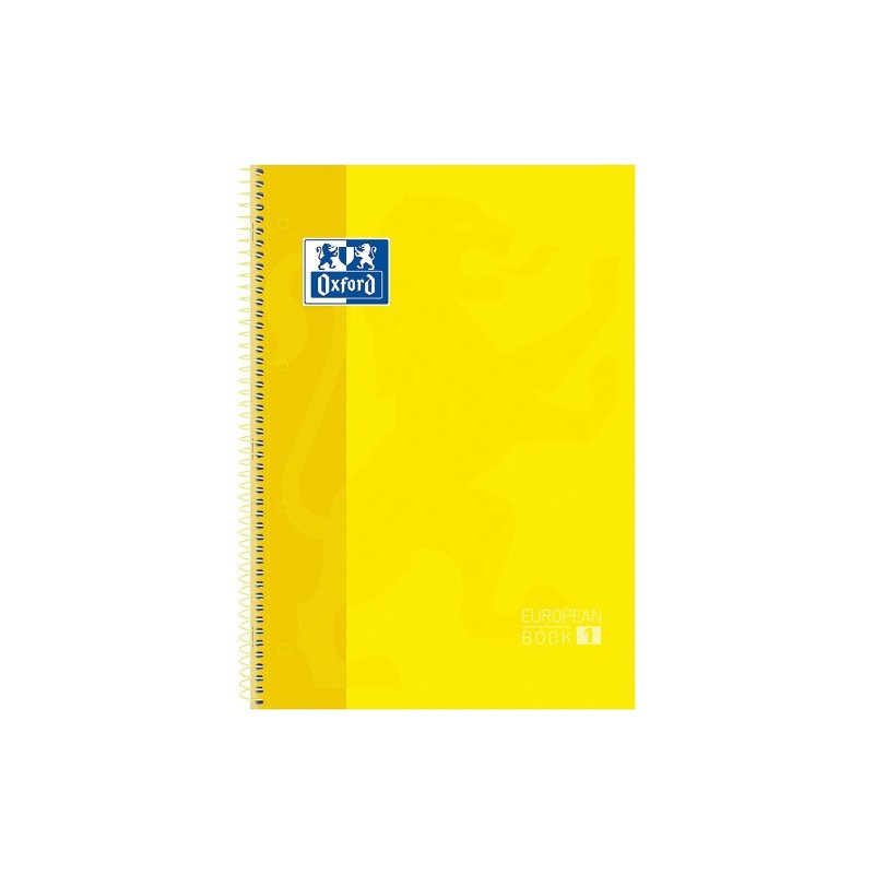 CUADERNO EUROPEANBOOK 1 TAPA EXTRADURA A4+ 80 HOJAS 5X5 COLOR AMARILLO OXFORD 100430200