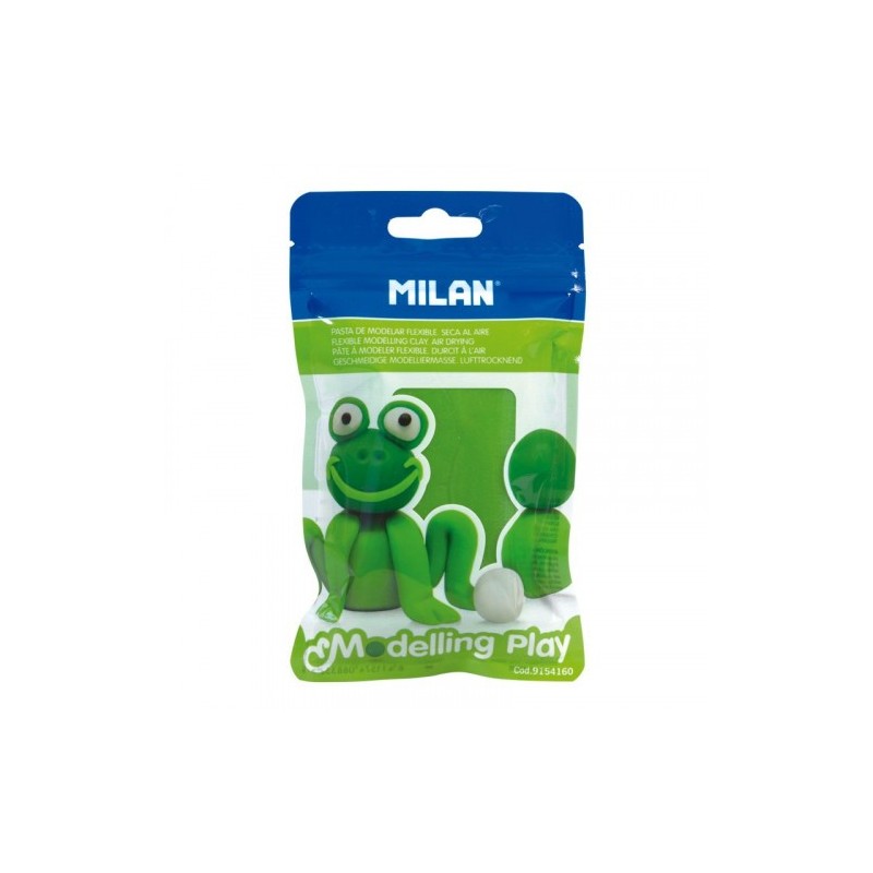 PASTA DE MODELAR MODELLING PLAY SECA AL AIRE, VERDE CLARO NUEVO MILAN 9154160