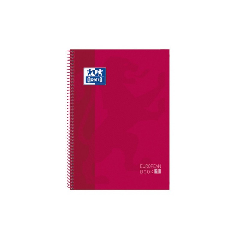 CUADERNO EUROPEANBOOK 1 TAPA EXTRADURA A4+ 80 HOJAS 5X5 COLOR ROJO OXFORD 100430198