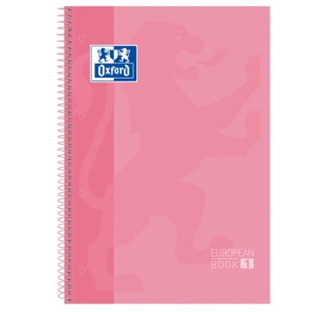 CUADERNO EUROPEANBOOK 1 TAPA EXTRADURA A4+ 80 HOJAS 5X5 COLOR ROSA CHICLE OXFORD 400040984