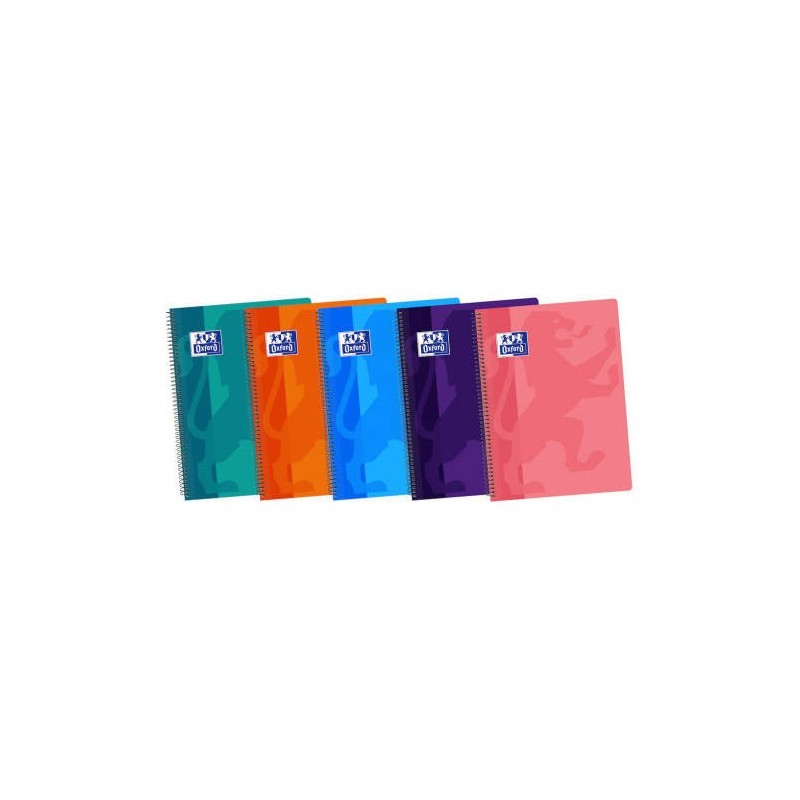 CUADERNO TAPA PLASTICO FOLIO 80 HOJAS 4X4 COLORES SURTIDOS OXFORD 400088603