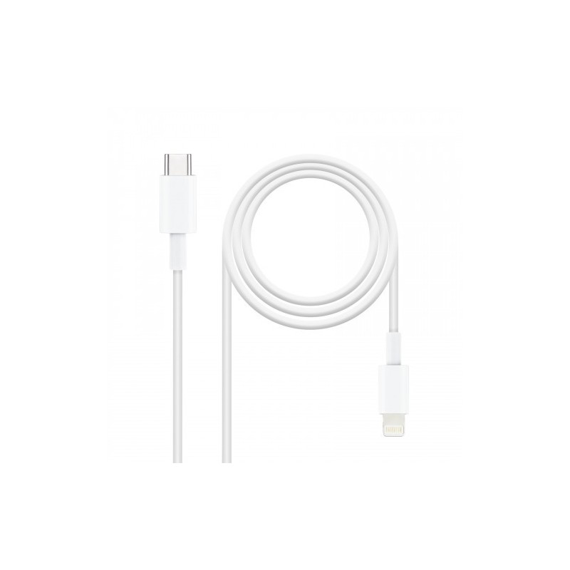 TooQ 10.10.0601 cable de conector Lightning 1 m Blanco