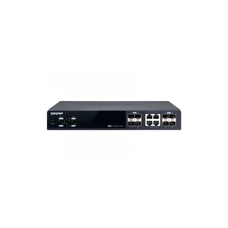 QNAP QSW-M804-4C switch Gestionado 10G Ethernet (100/1000/10000) Negro