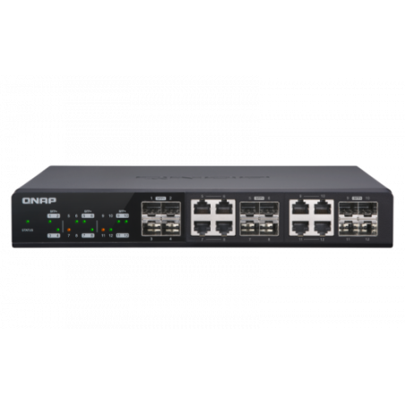 QNAP QSW-M1208-8C switch Gestionado 10G Ethernet (100/1000/10000) Negro