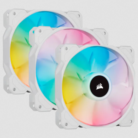 Corsair SP120 RGB ELITE Carcasa del ordenador Ventilador 12 cm Blanco 3 pieza(s)