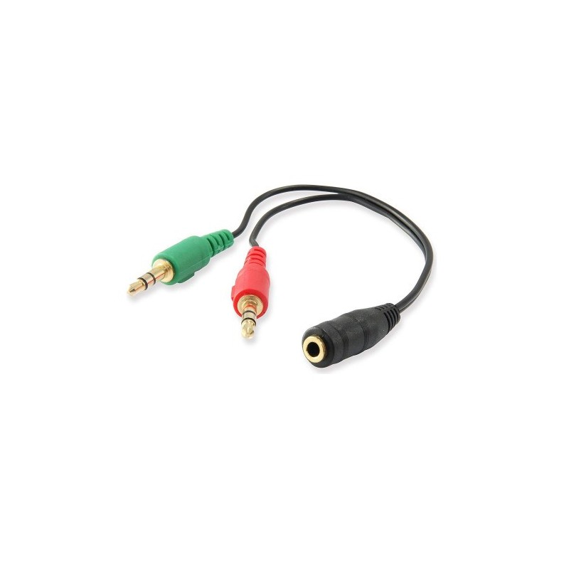 Ewent EC1642 cable de audio 0,15 m 3,5mm 2 x 3.5mm Negro, Verde, Rojo